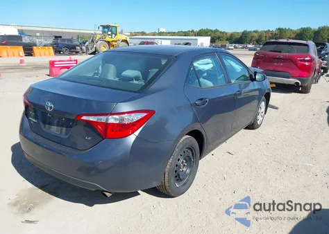 2016 Toyota Corolla Le z USA, uszkodzony, nr VIN 5YFBURHE5GP484975